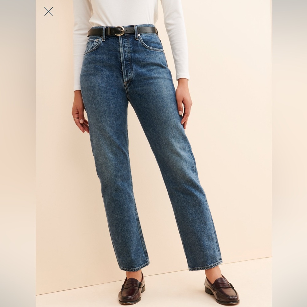 AGOLDE high rise straight jeans